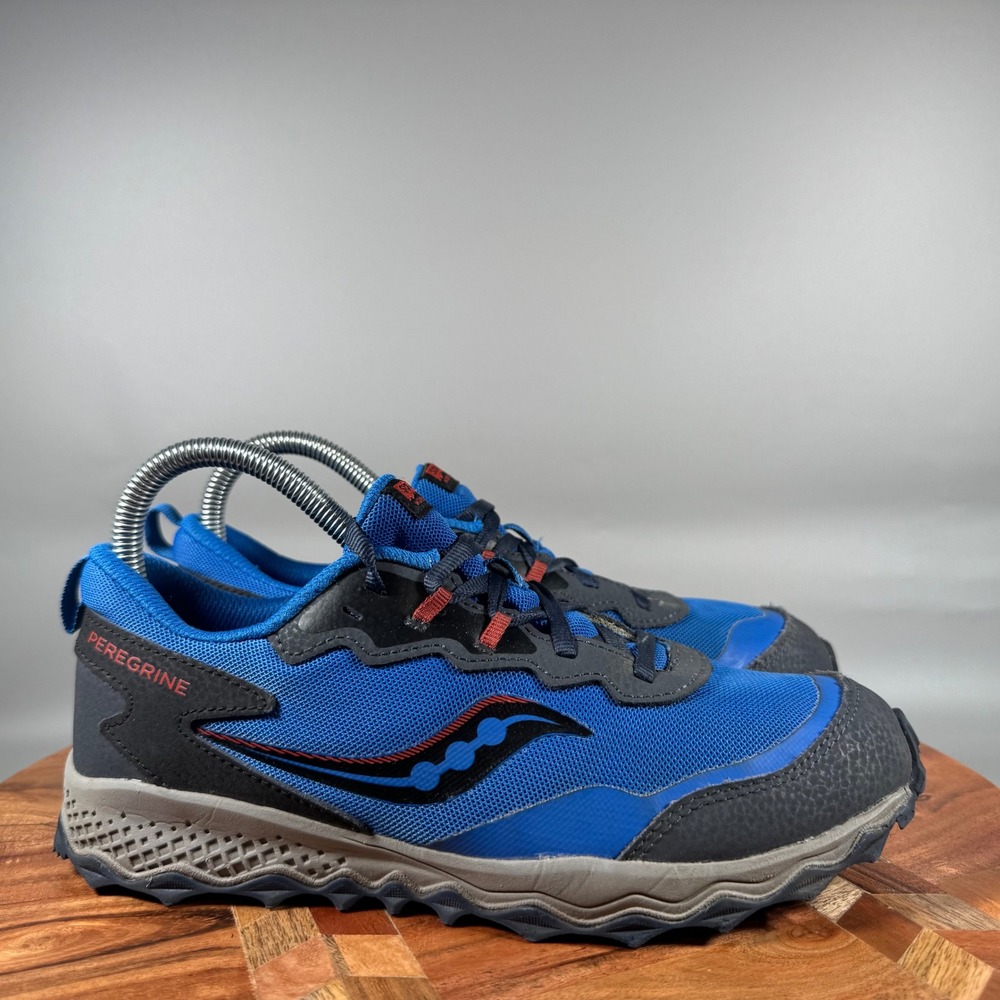 Saucony Peregrine Women 7 Youth 5.5M Blue Water Repellent Trail Running Shoes